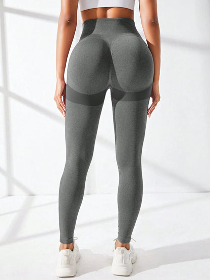 SHEIN Sport Studio Space Dye Wide Waistband Sports Leggings