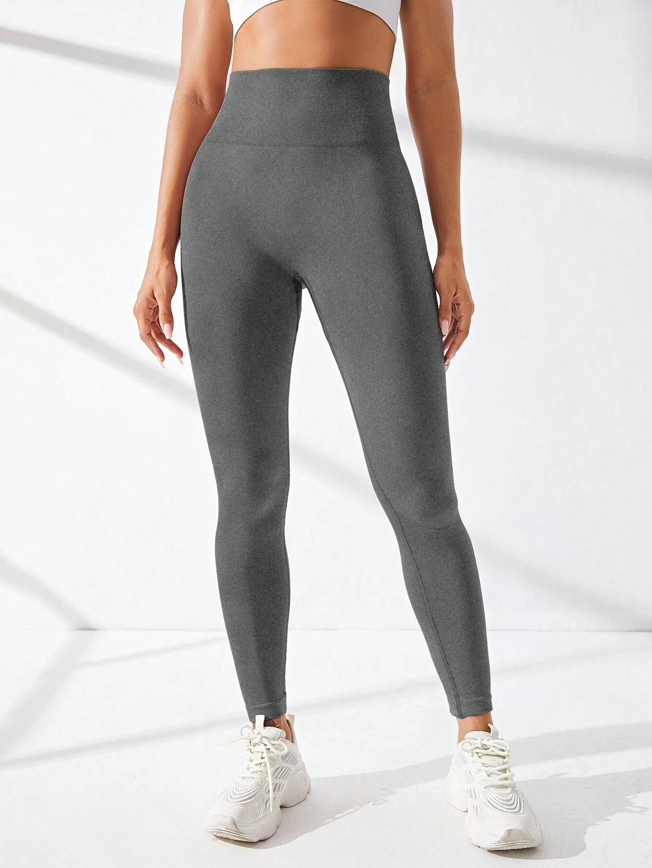 SHEIN Sport Studio Space Dye Wide Waistband Sports Leggings